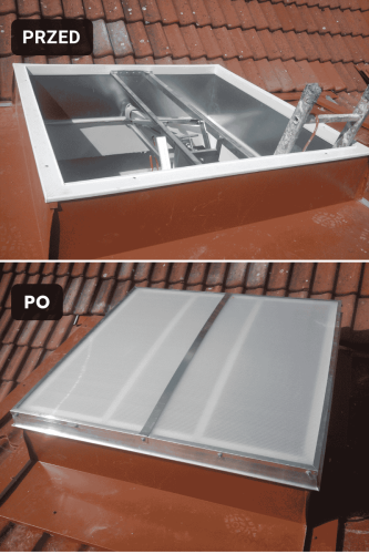 Klapa Dymna Przed i Po