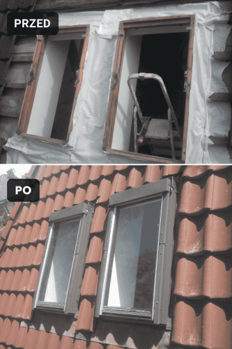 Okna Dachowe Velux Przed i Po